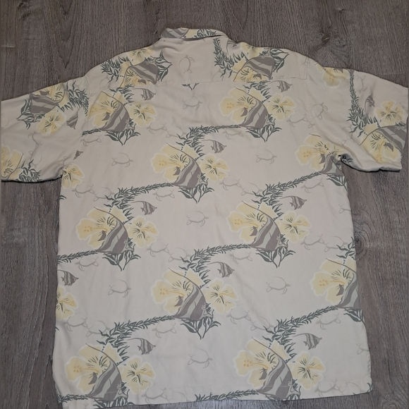 Wyland Signature Shirt Mens XL Silk Hawaiian Button Up Short Sleeve Casual - Picture 2 of 8